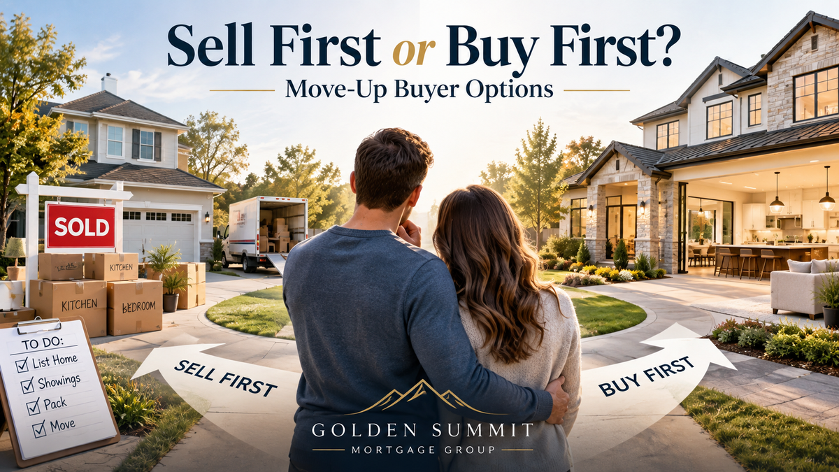 Couple deciding whether to sell their current home first or buy their next home before selling.